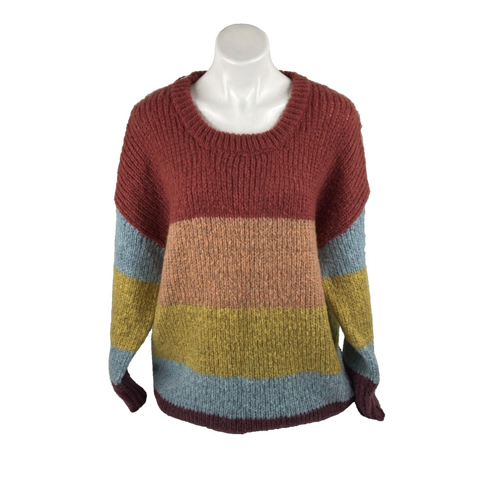 Jodifl Women Large Oversized Sweater Colorful Fall Fashion Casual NWT